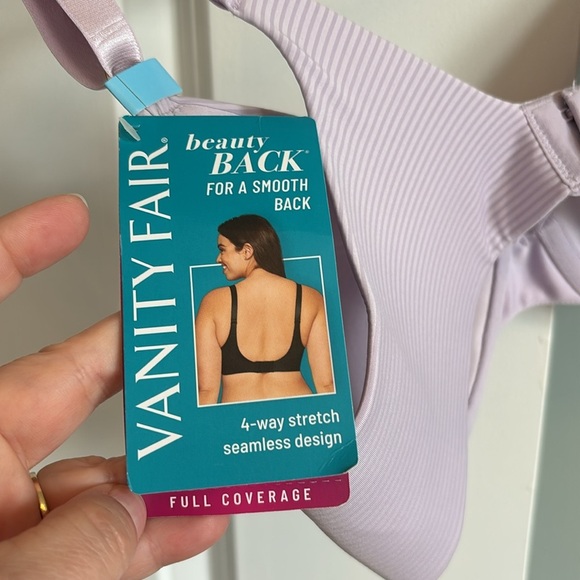 NWT Vanity Fair Women's Full Coverage Beauty Back Smoothing Bra, lavender, 36C - Picture 9 of 9